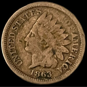 1863 Indian Head Penny- Civil War Era Coin